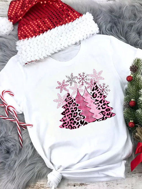 Leopard Christmas Tree Pink Print Cr … fashionstation