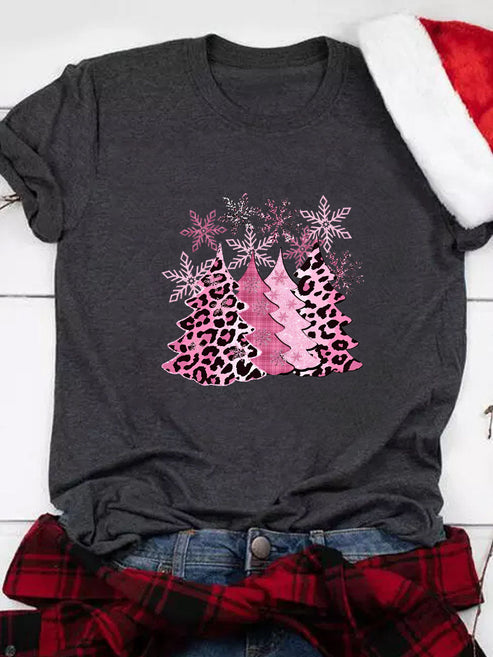 Leopard Christmas Tree Pink Print Cr … fashionstation