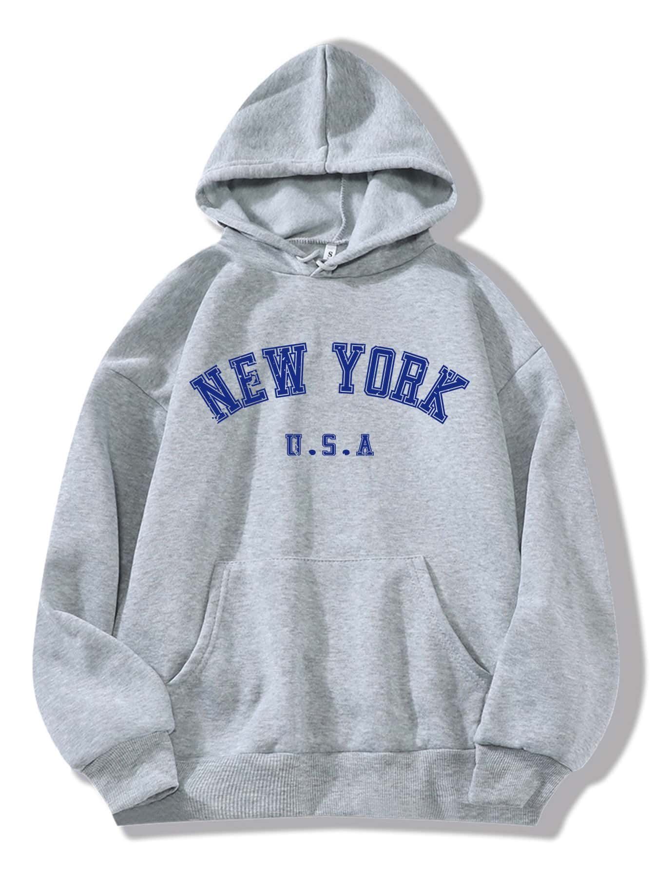 Letter Graphic Drawstring Thermal Li … fashionstation