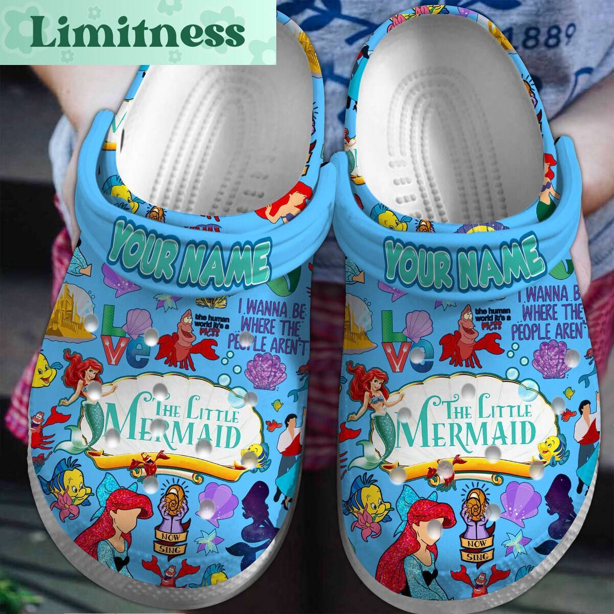 Little Mermaid Ariel Women Clogs Disney Princess Inspired Summer Sandals