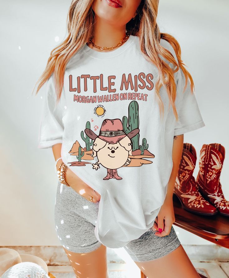 Little Miss Morgan Wallen On Repeat Shirt, White