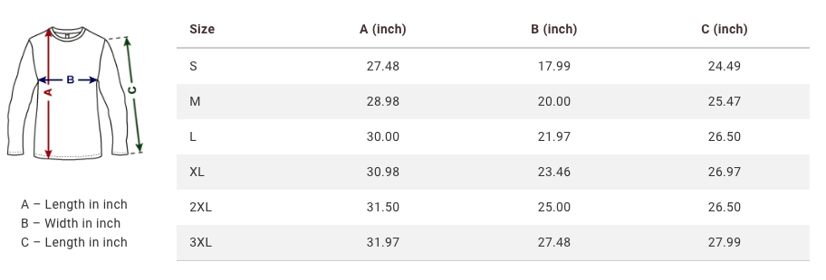 Size Chart - Emprints Store