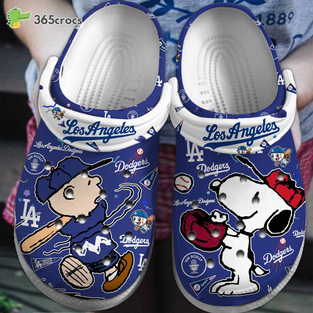 Los Angeles Dodgers And Snoopy Peanuts MLB Sport Cartoon Crocss Clogs Shoes Comfortable