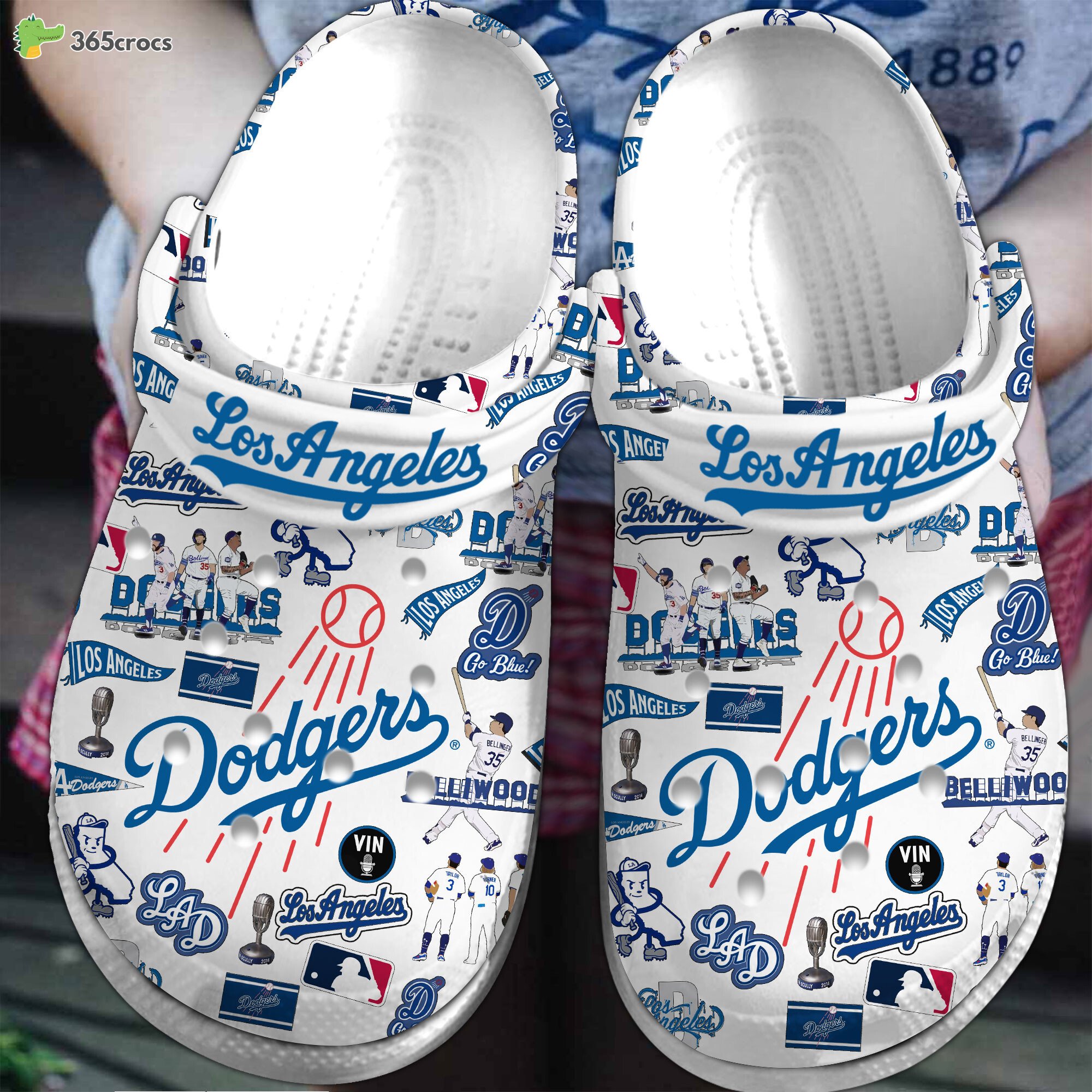 Los Angeles Dodgers MLB Theme Comfortable Crocss Clogs Shoes Series Collection