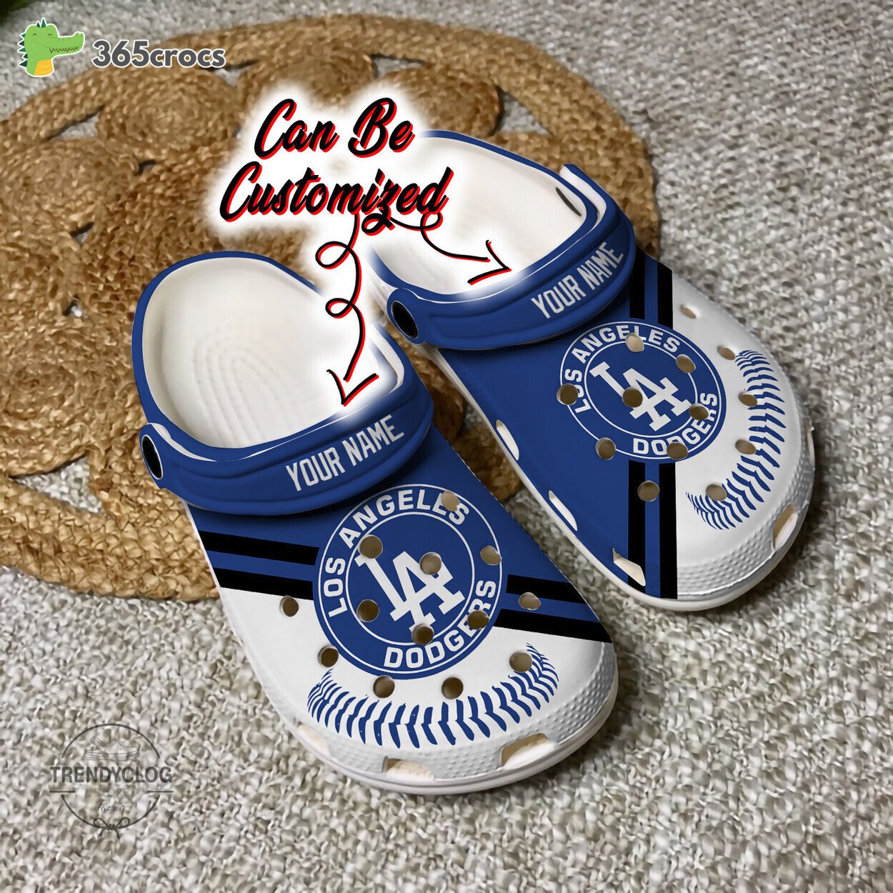 Los Angeles Dodgers Personalized Baseball Team Clog Shoes