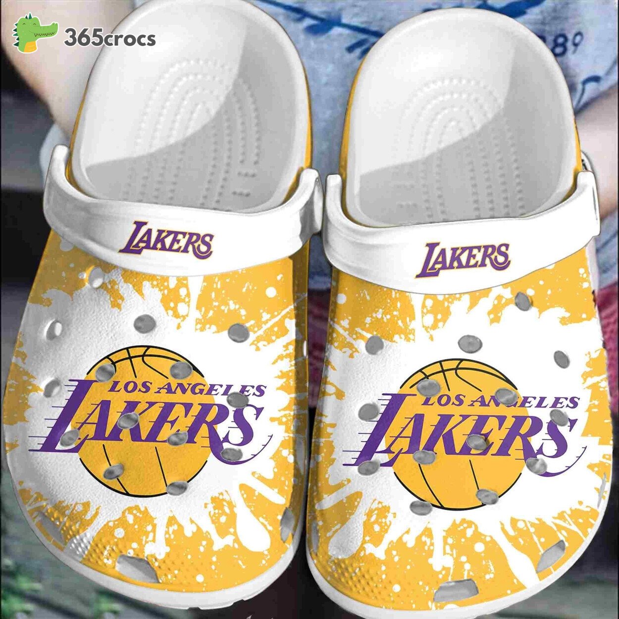 Los Angeles Lakers Basketball Club Clogs Comfortable Crocss Shoes
