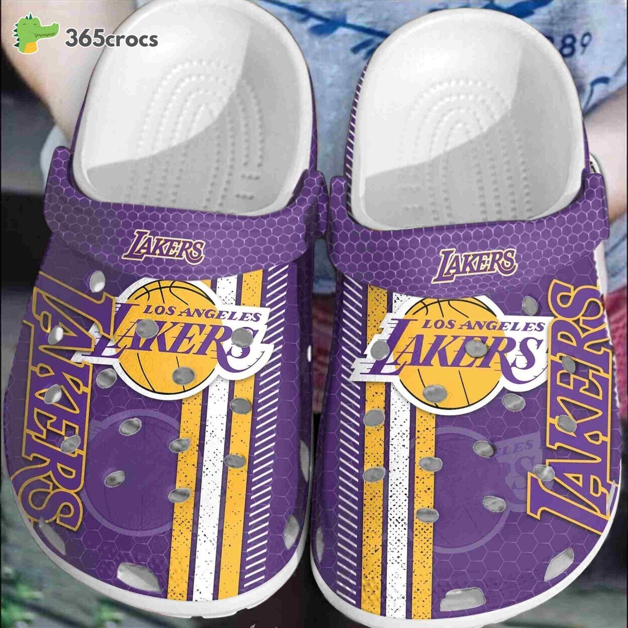 Los Angeles Lakers Basketball Club Clogs Shoes Crocss Comfortable