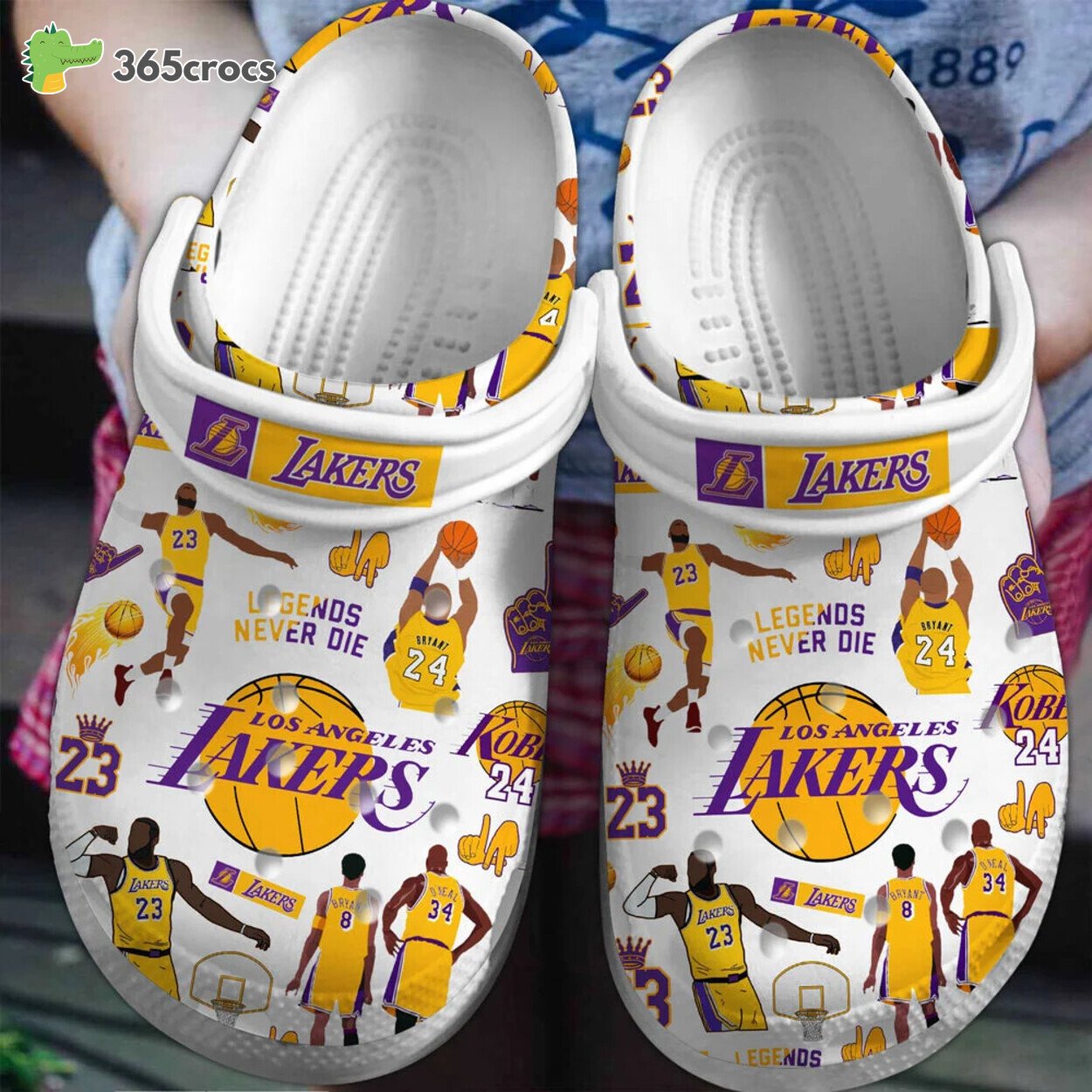 Los Angeles Lakers Basketball Club Comfortable Shoes Crocss Kids