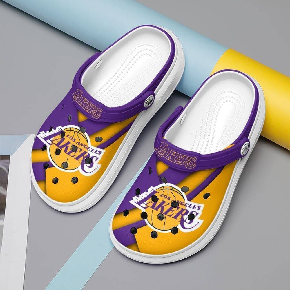 Los Angeles Lakers Crocss Clog Comfortable Water Shoes Luxurious Aqua Footwear Trend Style
