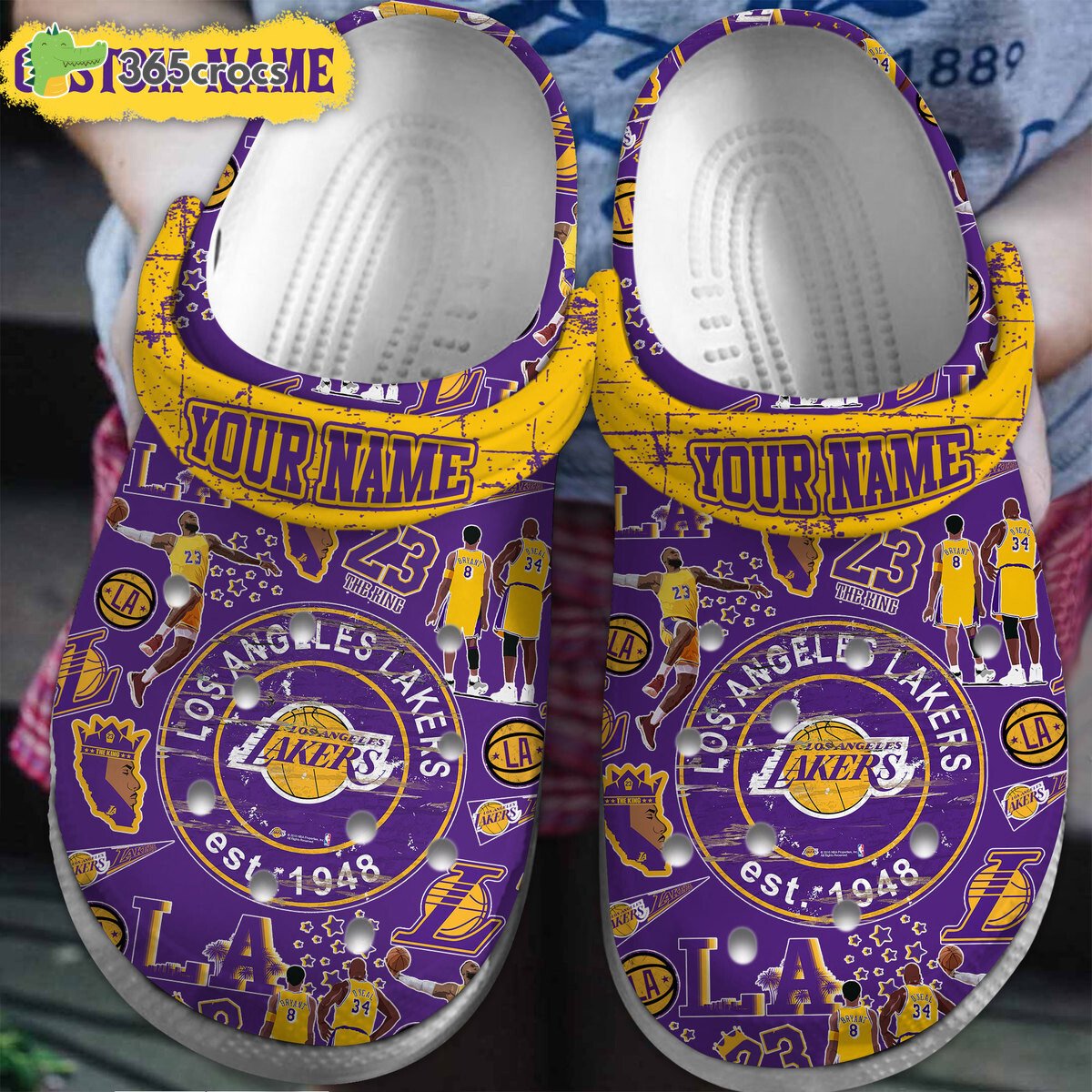 Los Angeles Lakers NBA Sport Edition Premium Comfortable Crocss Clogs Shoes