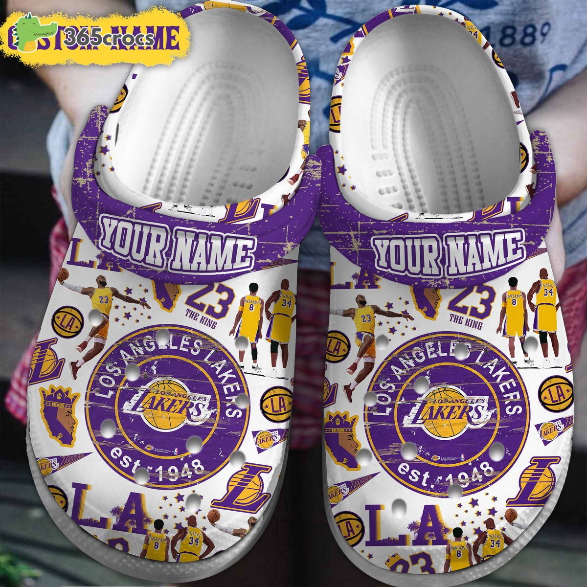 Los Angeles Lakers NBA Sport Edition Three Comfortable Crocss Clogs Shoes Basketball