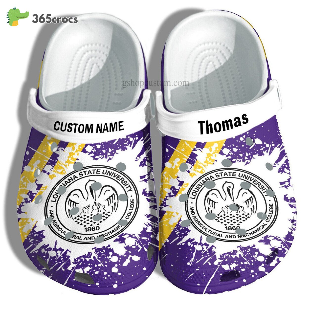 Louisiana State University Graduation Gifts Croc Shoes Customize Admission Gift Shoes