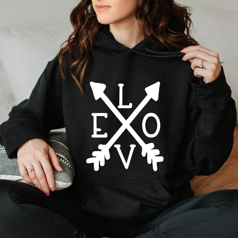 Love Arrows Hoodie, Valentine’s Day Hoodie, Love Hoodie, Couples Hoodie, Arrow Hoodie, Love Arrow Valentines Hoodie, Happy Valentine’s