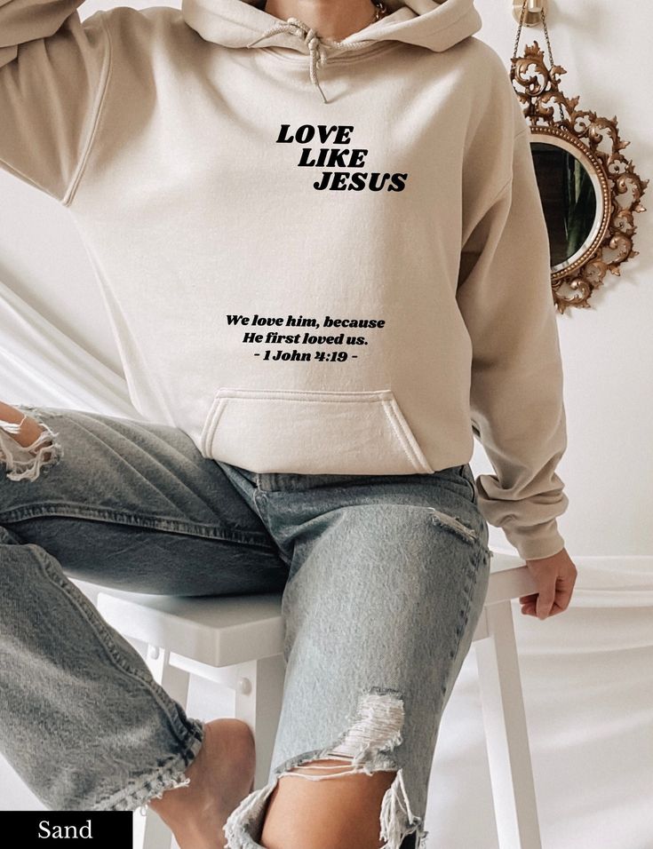 Love Like Jesus Christian Hoodie Jesus Hoodie Christian Hoodies Christian Sweatshirt Jesus is King Aesthetic Hoodie Trendy Hoodie