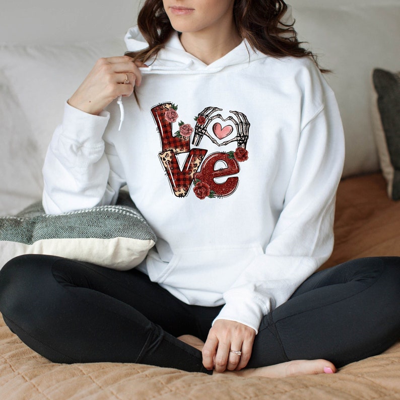 Love Valentine’s Day Hoodie, Love Skeleton Hands Heart Hoodie, Valentine’s Day Hoodie, Leopard Love Hoodie, Valentine’s Heart Hoodie