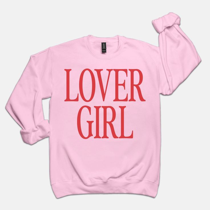 Lover Girl Crewneck, Aesthetic trendy valentines sweatshirt, vday sweatshirt, Light Pink