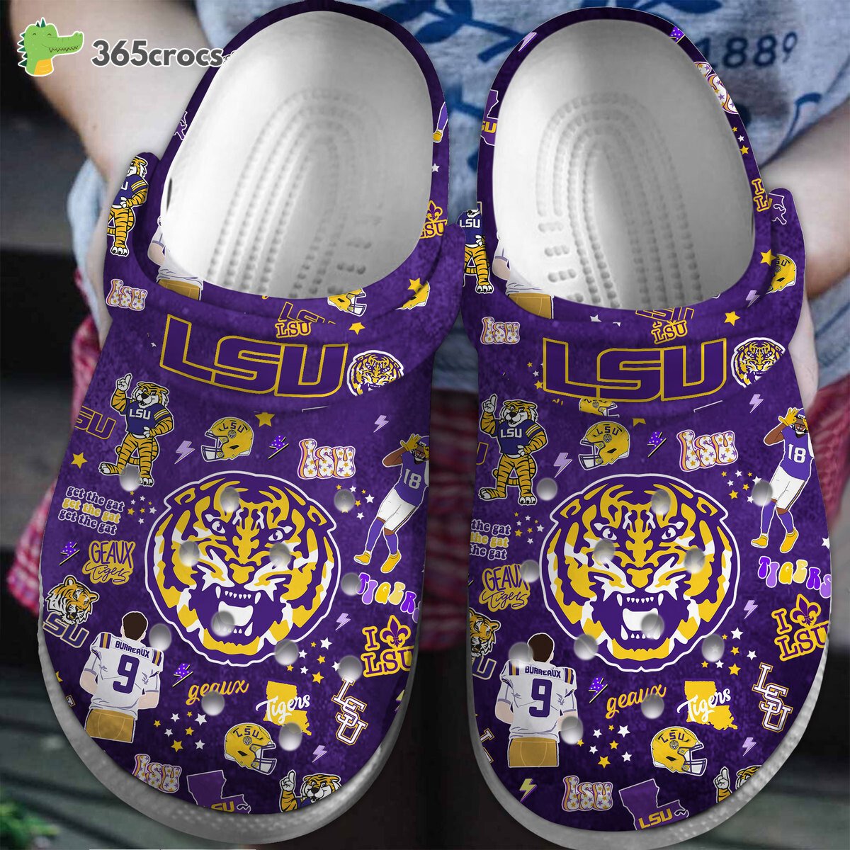 LSU Tigers NCAA Sport Inspired Comfortable Crocss Clogs Athletic Series