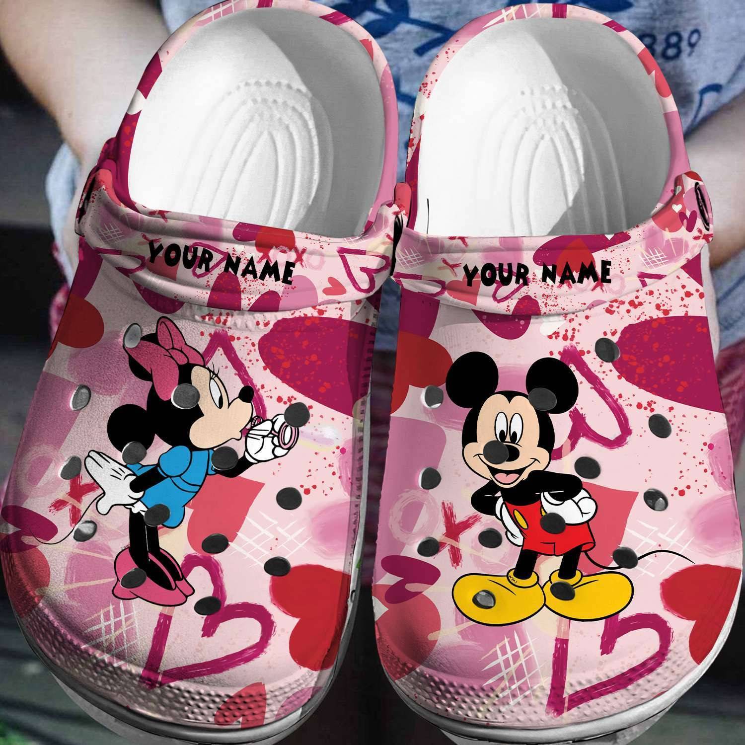 Made with Your Personal Magic: Personalized Mickey Minnie Crocss 3D Clog Shoes