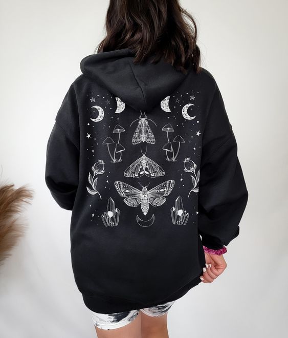 Magical Moth Hoodie Fairycore Hoodie … fashionstation