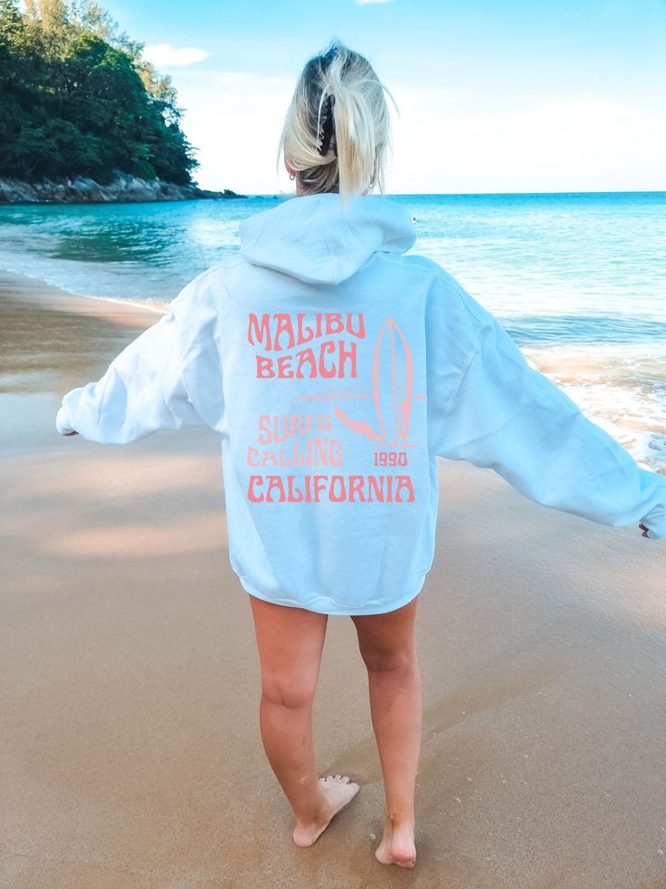 Malibu beach summer hoodie, 2024 beach sweatshirt