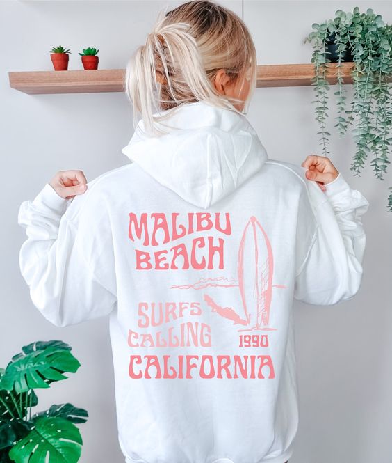 Malibu beach summer hoodie