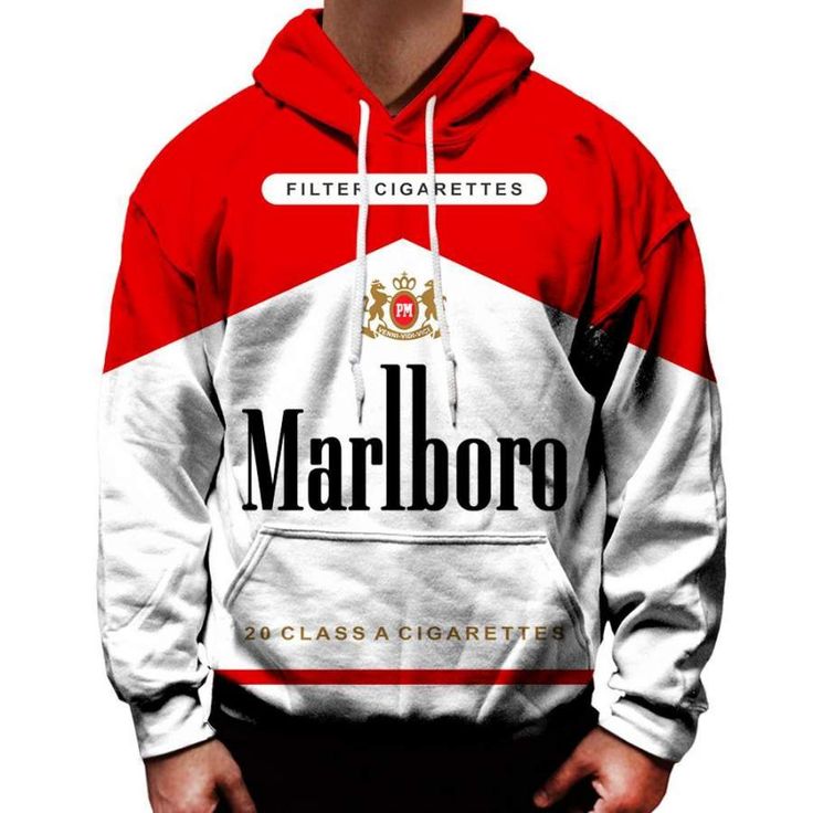 Marlboro Red Men/Women All-Over Print 3D Hoodie