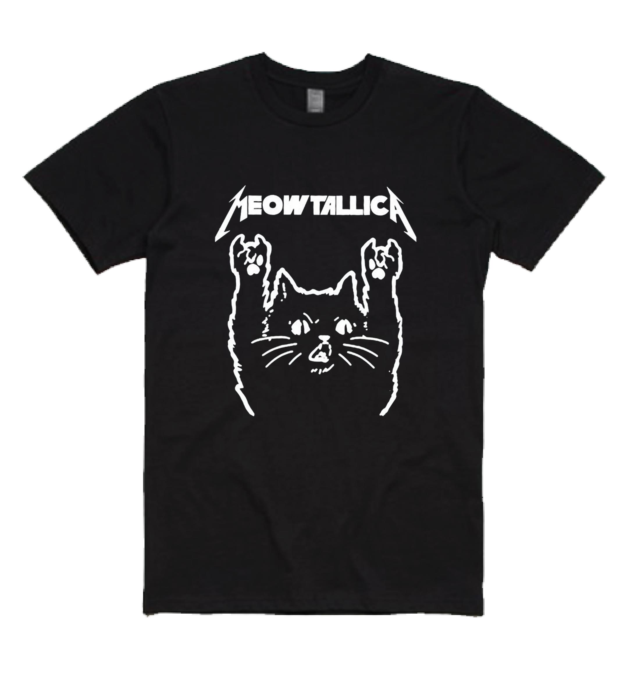 Meowtallica Shirt Graphic Tees fashionstation