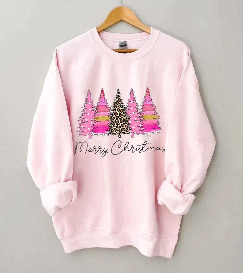 Merry Christmas Sweatshirt – Pink