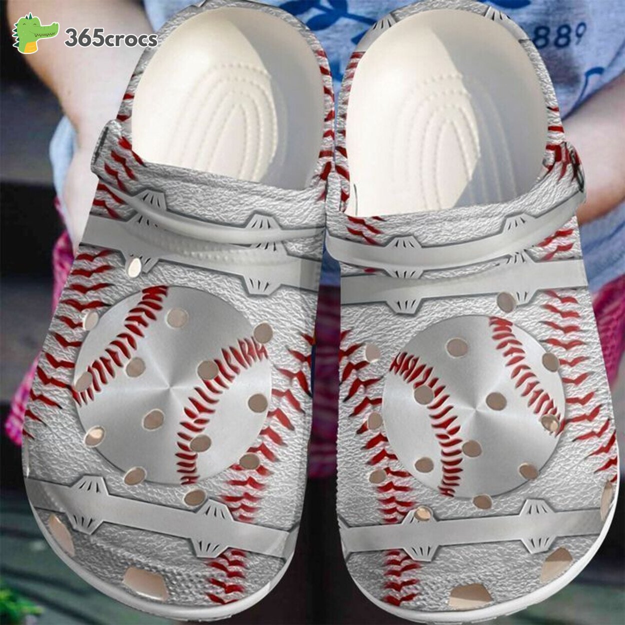 Metal Inspired Baseball Design Crafted on Classic and Stylish Clogs Shoes