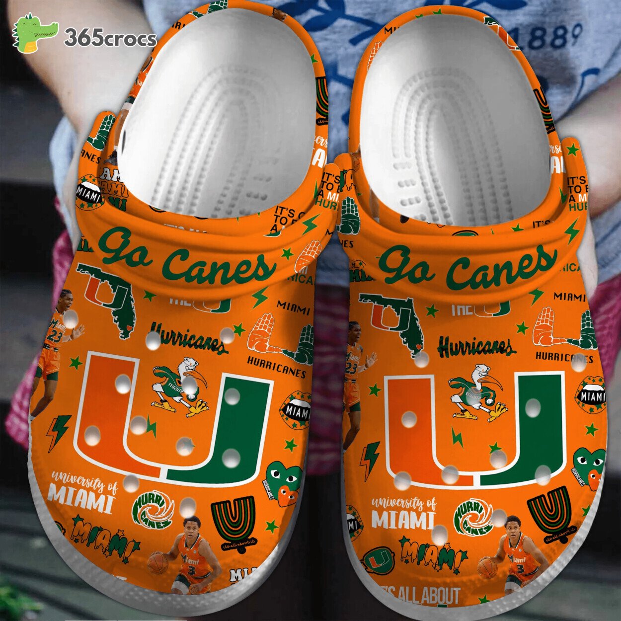 Miami Hurricanes NCAA Sport Crocss Clogs Shoes Comfortable