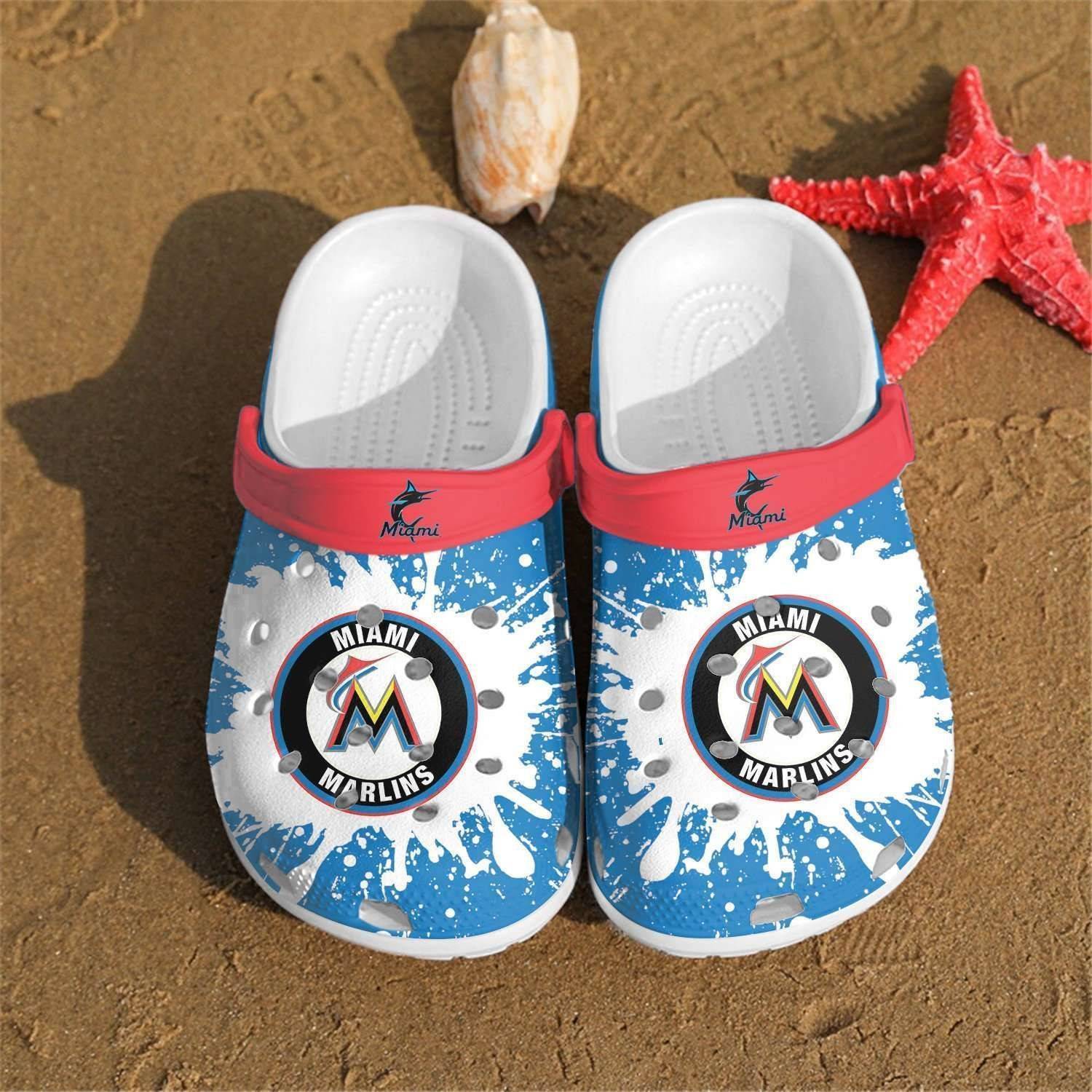 Miami Marlins Mlb Gift For Fan Crocss Clog Shoescrocband Clogs Comfy Footwear T