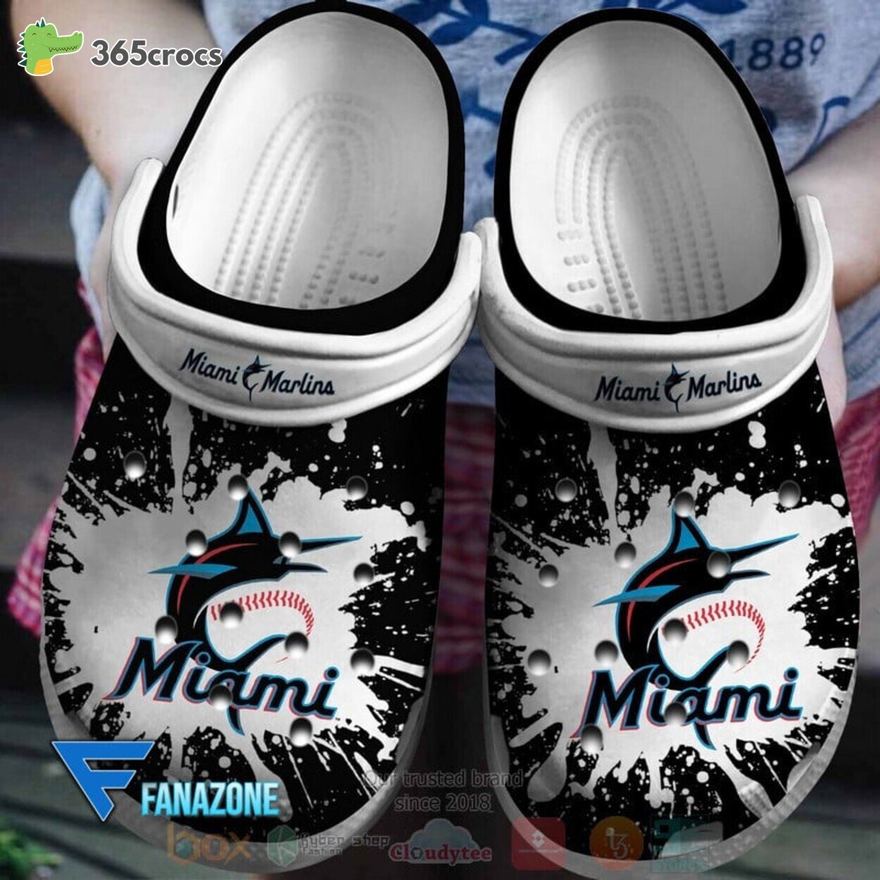 Miami Marlins MLB Sport Crocss Clogs Shoes Comfortable