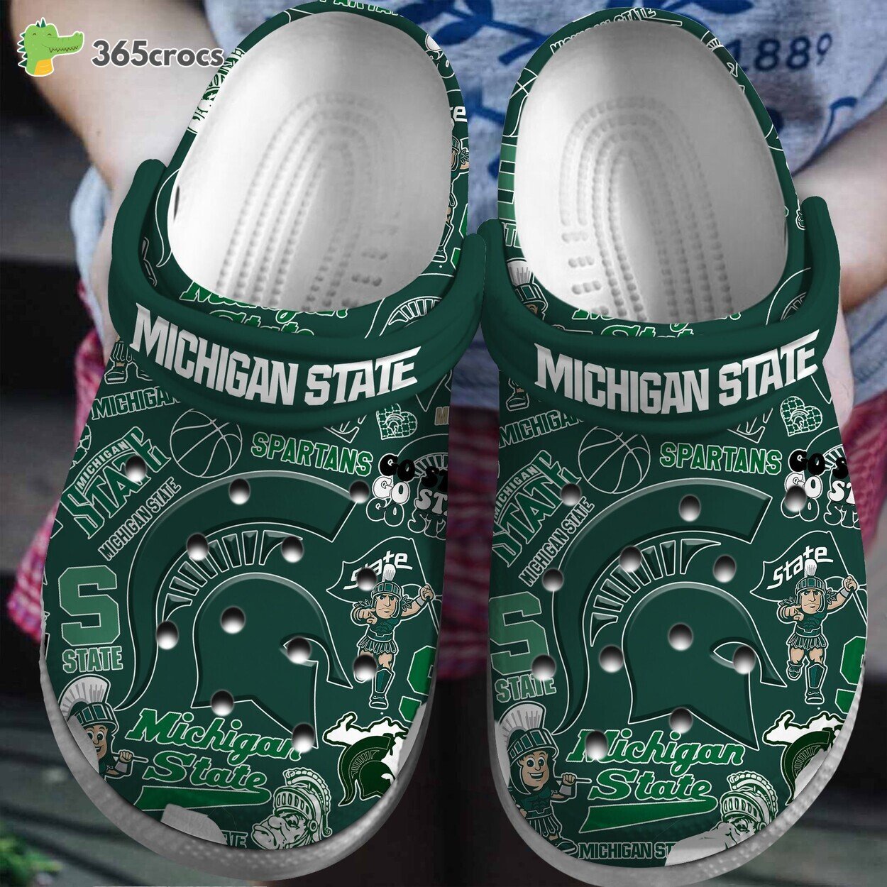 Michigan State Spartans NCAA Sport Crocss Clogs Shoes Comfortable