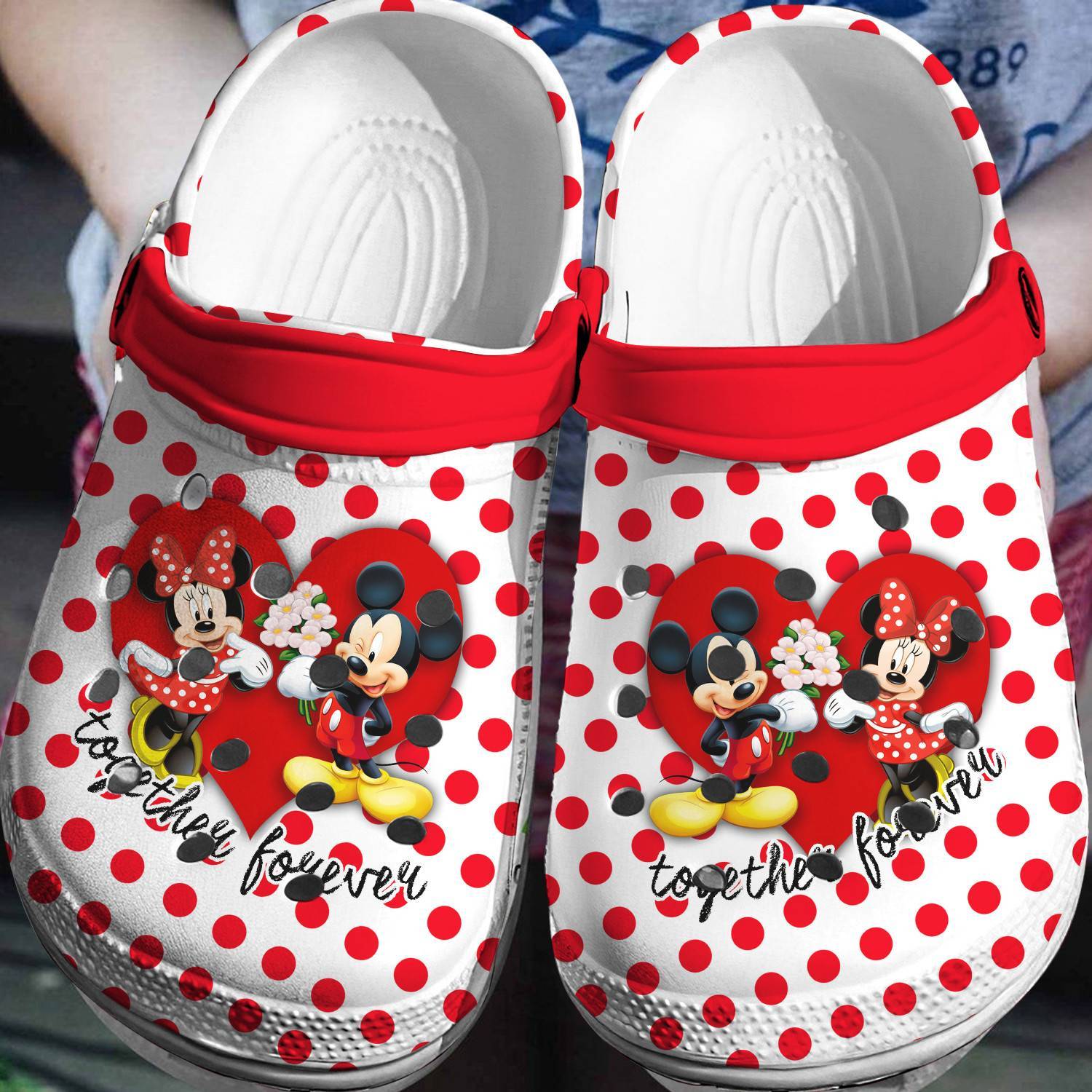 Mickey And Minnie Mouse Couple Crocss 3D Clog Shoes