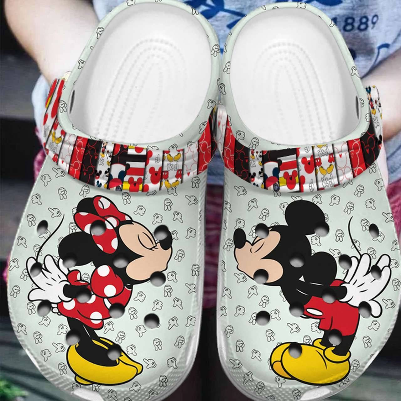 Mickey And Minnie Mouse Crocss Crocband Clogs