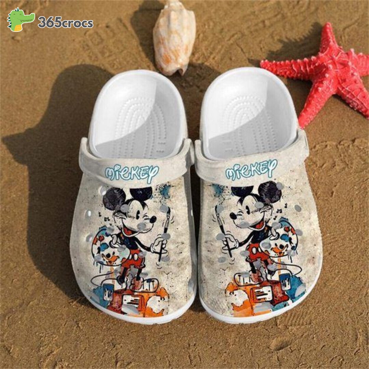 Mickey Cartoon Custom Name Kids Comfort Footwear Crocss Clogs Design