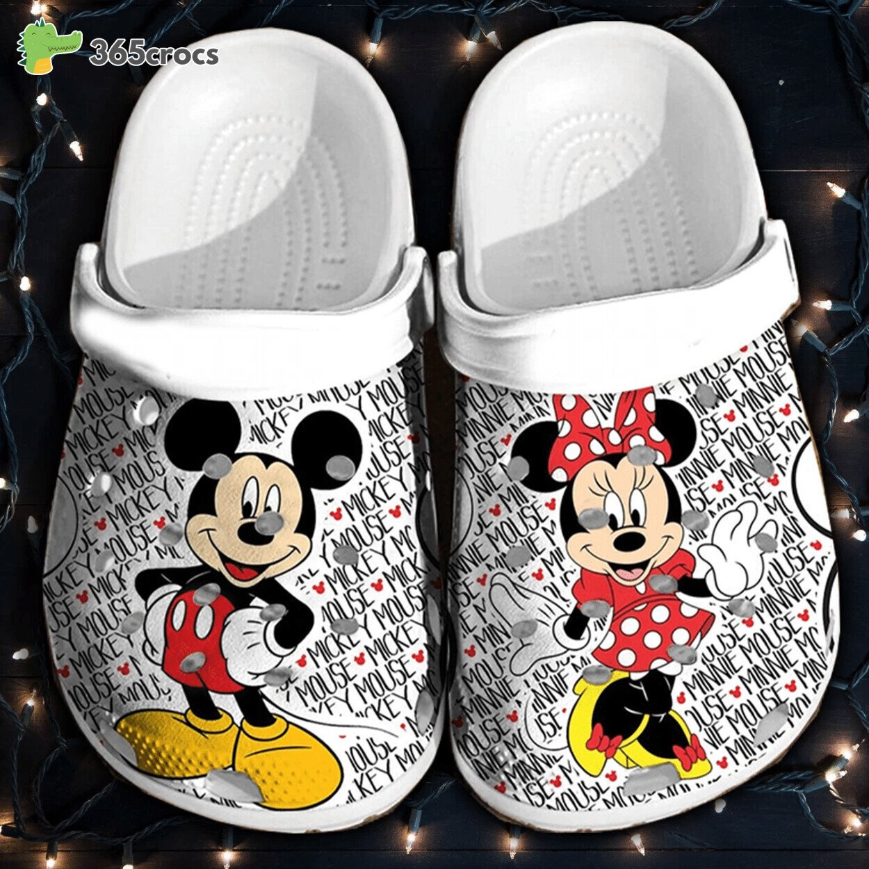 Mickey Minnie Mouse Disney Couple One Comfort Crocss Clog Shoes Design