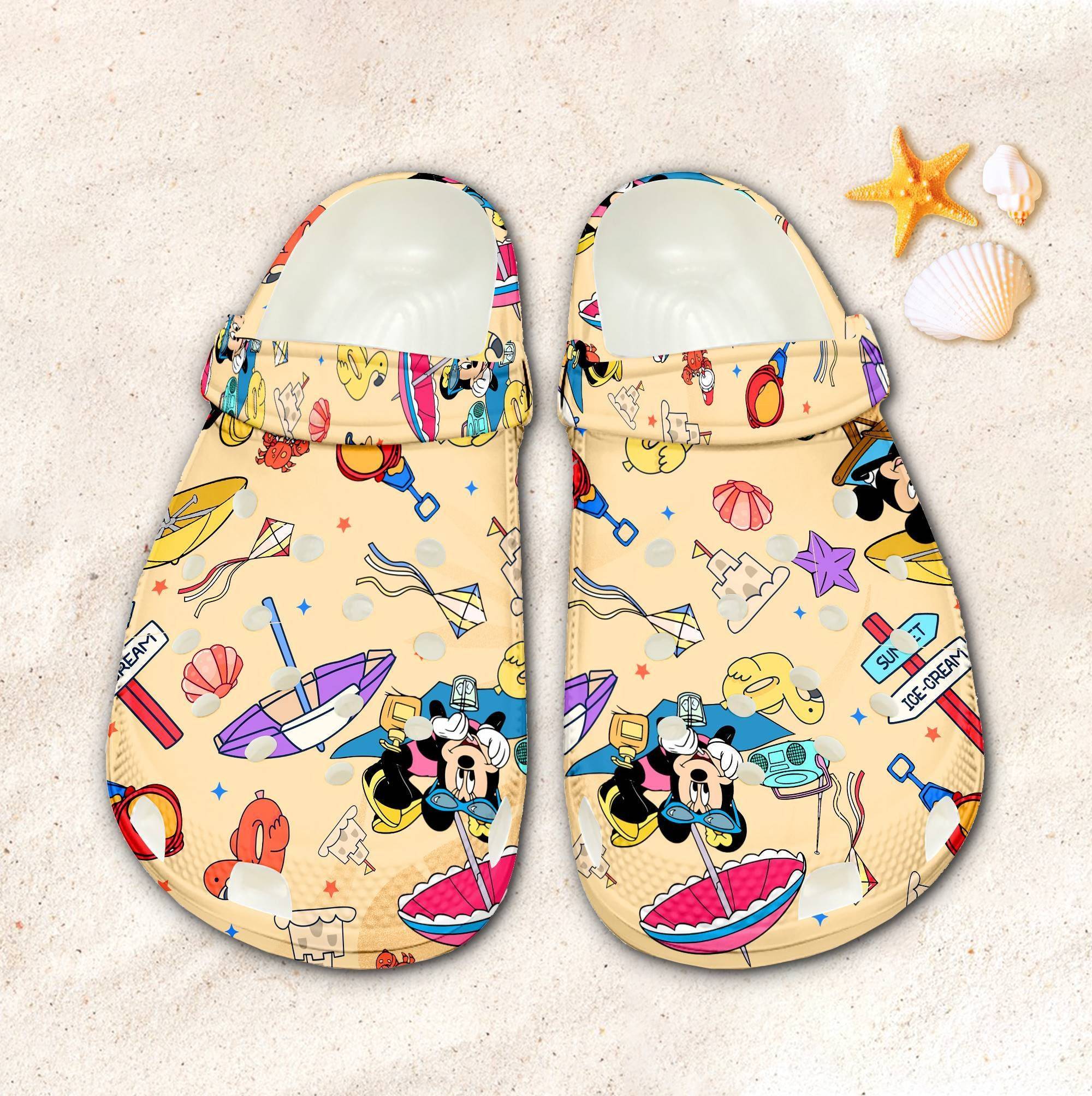 Mickey Minnie Mouse Sandal Beach Clog Summer Magic Kingdom Family Trip