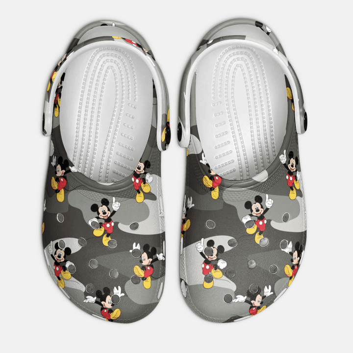 Mickey Mouse Army Camouflage Clogs Crocss Shoes