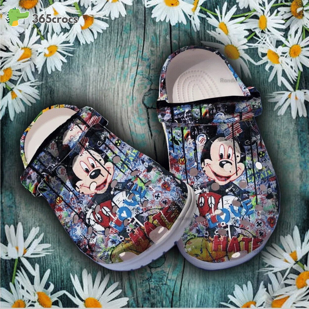 Mickey Mouse Artistic Design Ten Ultimate Softness Crocss Clog Shoes