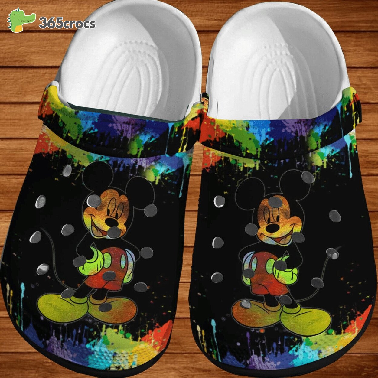 Mickey Mouse Artistry Design Three Premium Comfort Crocss Clog Shoes