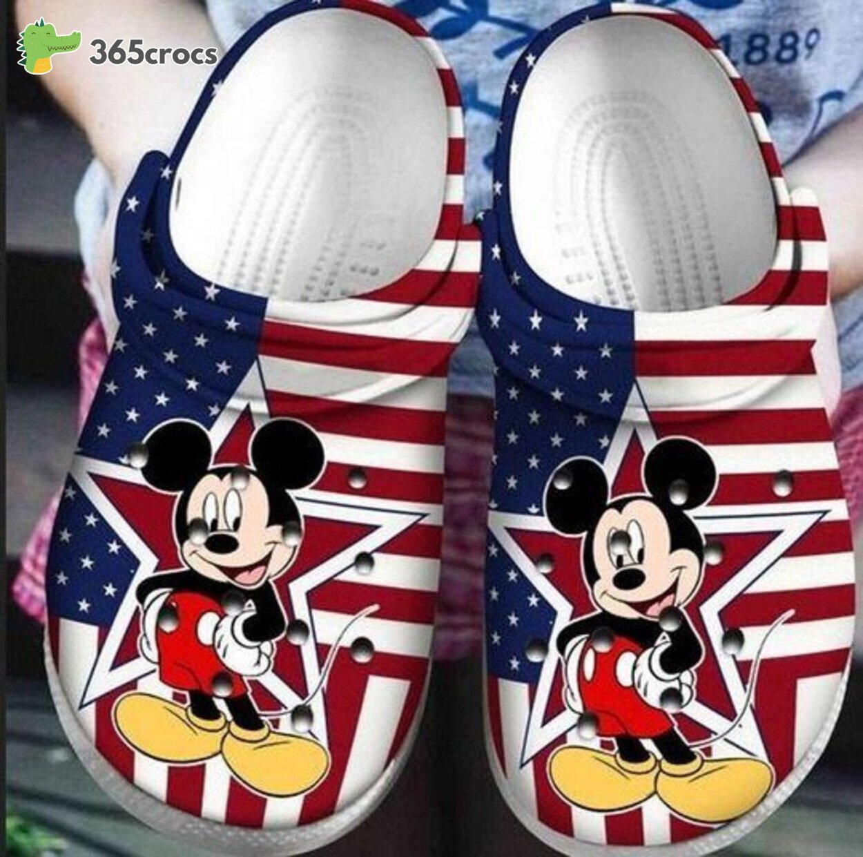 Mickey Mouse Cartoon Crocss Shoes Clogs Custom Name