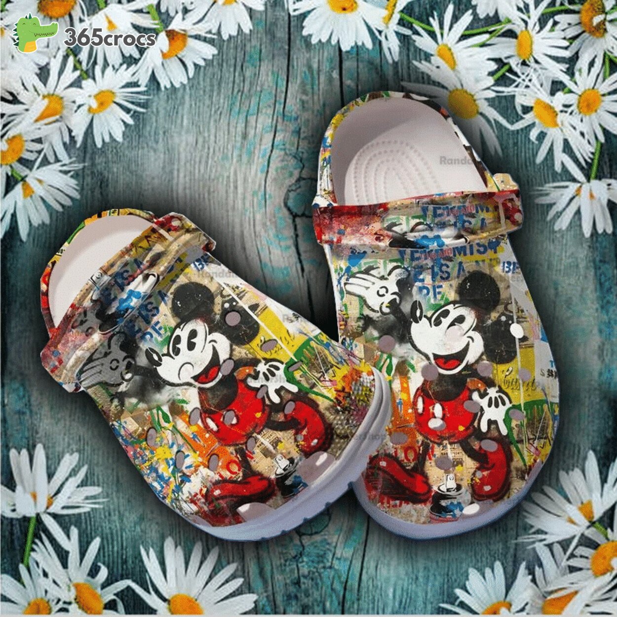 Mickey Mouse Design Three Comfortable Crocss Clog Footwear Unique Art