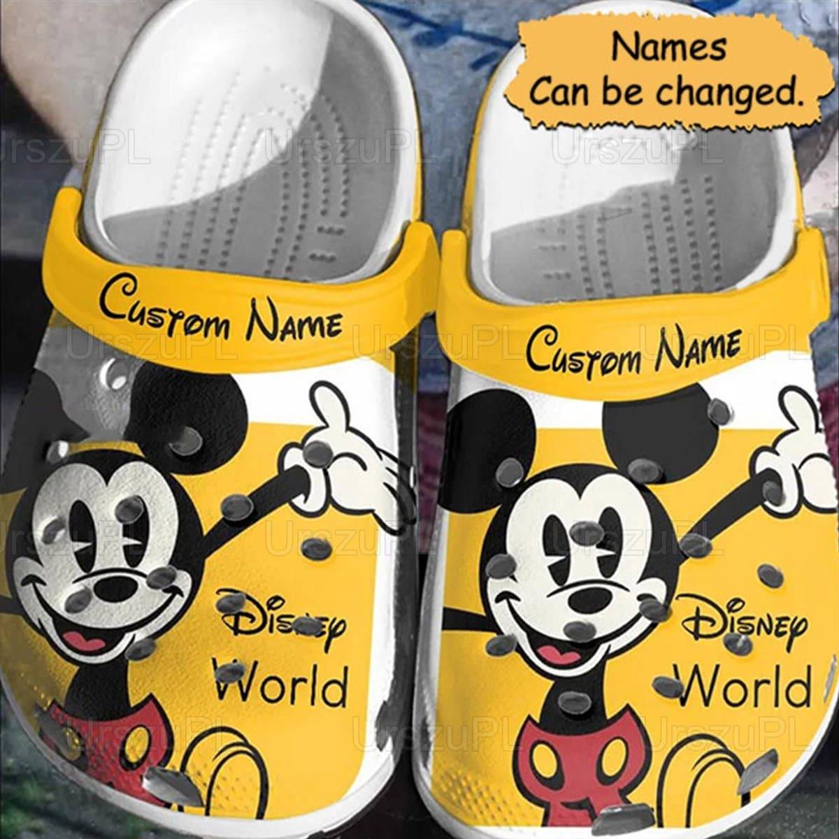 Mickey Mouse Personalized Unisex Clogs Comfy Cute Disney Sandal Design