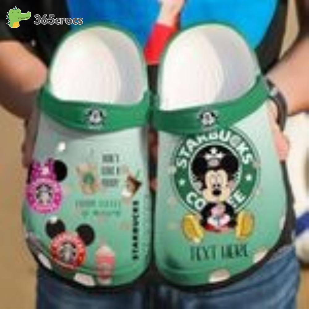 Mickey Mouse Starbucks Crocss Clog Shoes