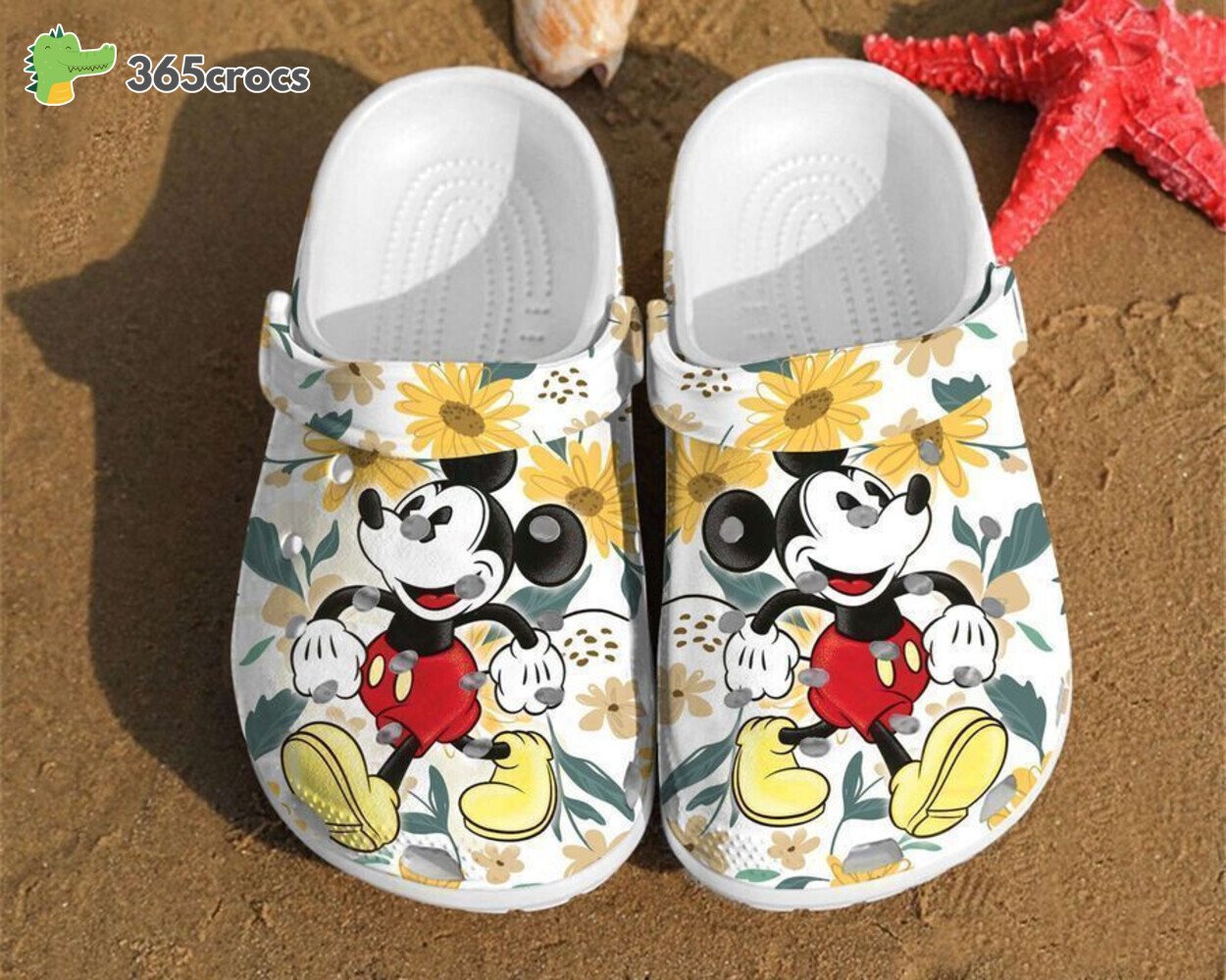 Mickey Mouse Sunflower Anniversary Celebration Disney Clog Design