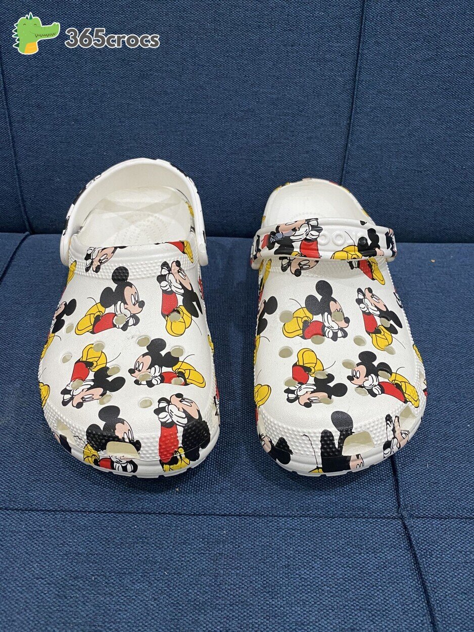 Mickey Mouse Themed Custom Kids Clog Shoes Unique Cartoon Design