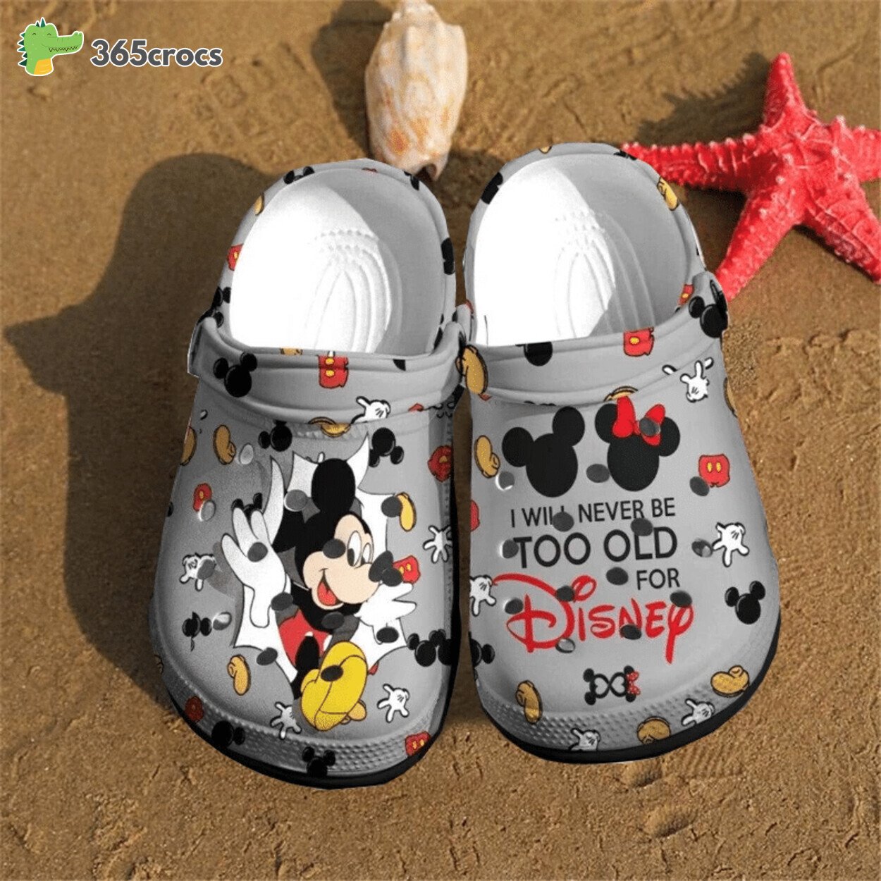 Mickey Mouse Themed Design Seven Comfortable Crocss Clog Shoes Unique Art