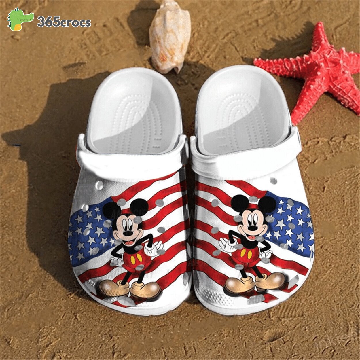 Mickey Mouse Themed Design Six Classic Crocss Clog Footwear Unique Art