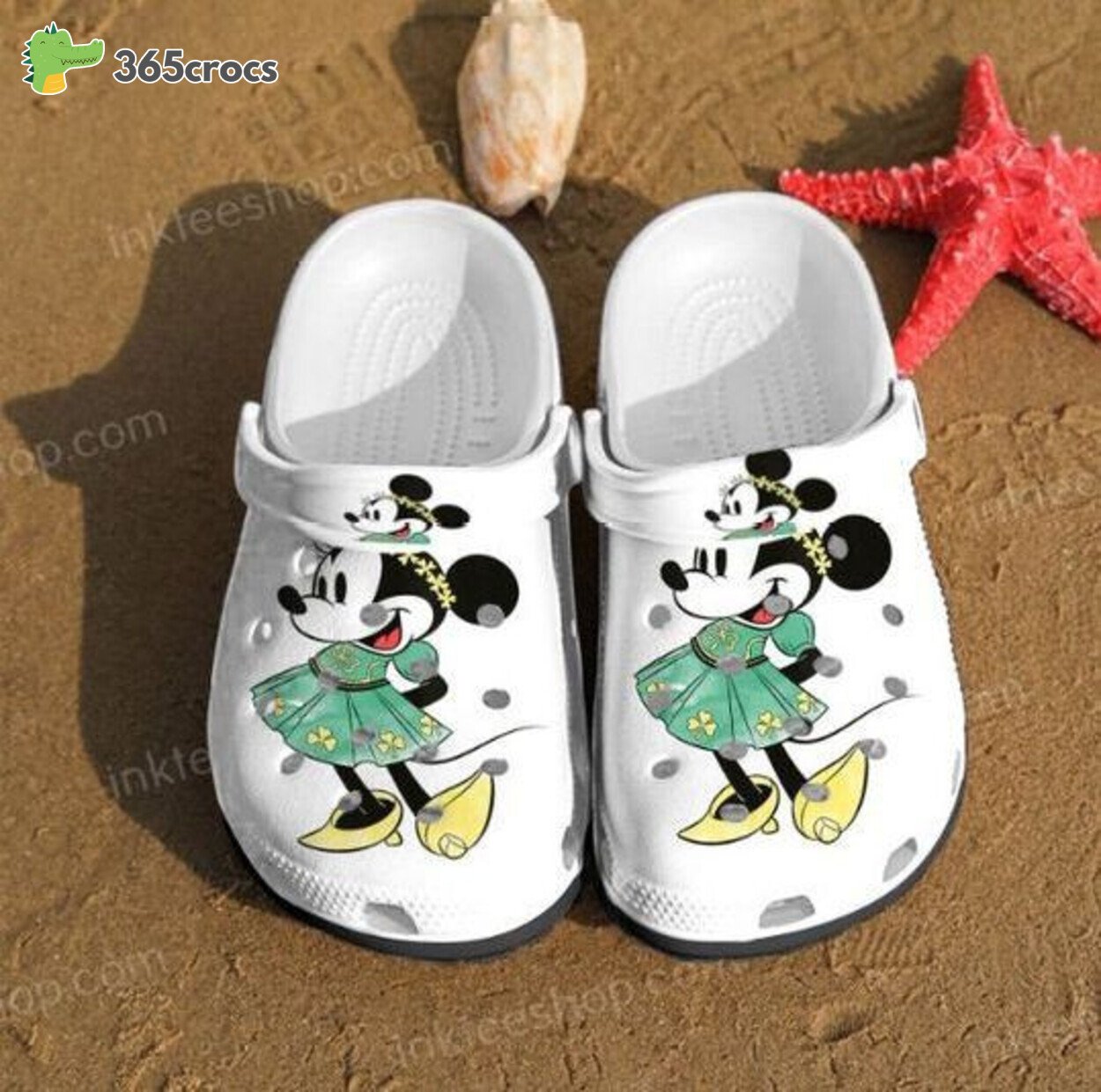 Mickey Patricks Day Cartoon Crocss Shoes Clogs Custom Name